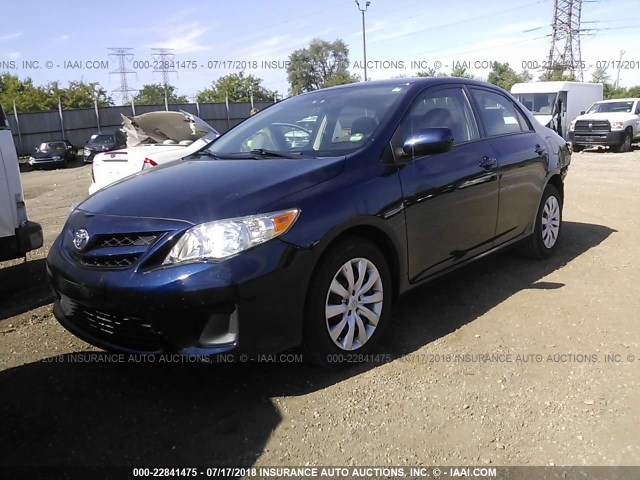 5YFBU4EE9CP072768 - 2012 TOYOTA COROLLA S/LE BLUE photo 2