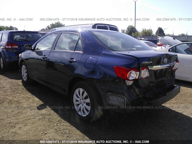 5YFBU4EE9CP072768 - 2012 TOYOTA COROLLA S/LE BLUE photo 3