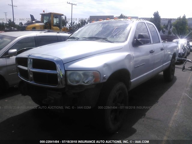 3D7KS28C05G800433 - 2005 DODGE RAM 2500 ST/SLT SILVER photo 2