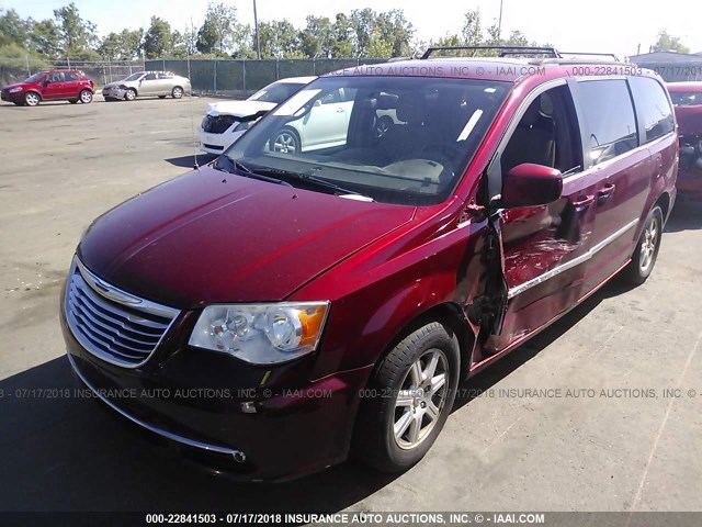2A4RR5DG5BR634683 - 2011 CHRYSLER TOWN & COUNTRY TOURING RED photo 2