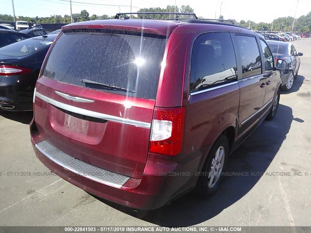 2A4RR5DG5BR634683 - 2011 CHRYSLER TOWN & COUNTRY TOURING RED photo 4