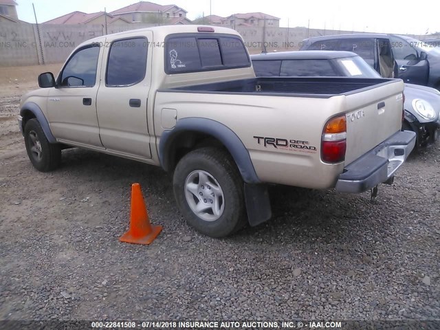 5TEGN92N92Z139401 - 2002 TOYOTA TACOMA DOUBLE CAB PRERUNNER TAN photo 3