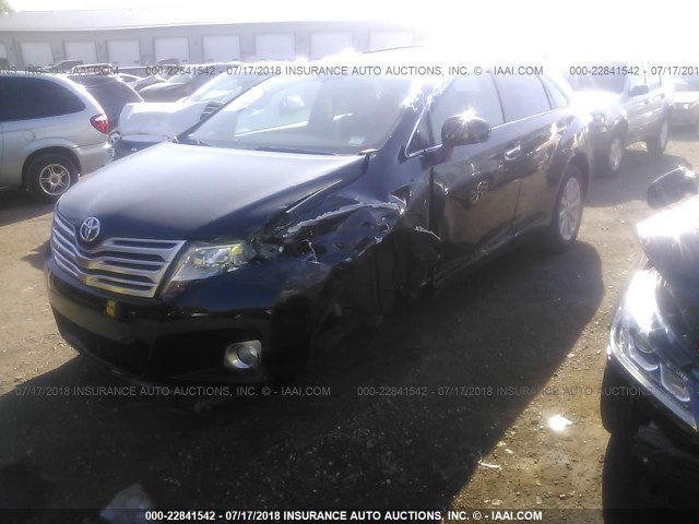 4T3ZA3BB2AU030411 - 2010 TOYOTA VENZA BLACK photo 2