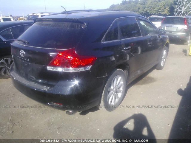 4T3ZA3BB2AU030411 - 2010 TOYOTA VENZA BLACK photo 4