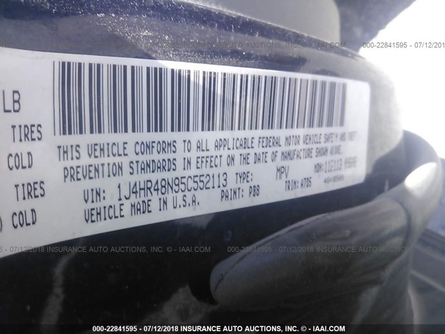 1J4HR48N95C552113 - 2005 JEEP GRAND CHEROKEE LAREDO/COLUMBIA/FREEDOM 蓝色 照片 9