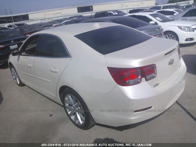 1G11G5SX1DF196341 - 2013 CHEVROLET MALIBU 3LT WHITE photo 3