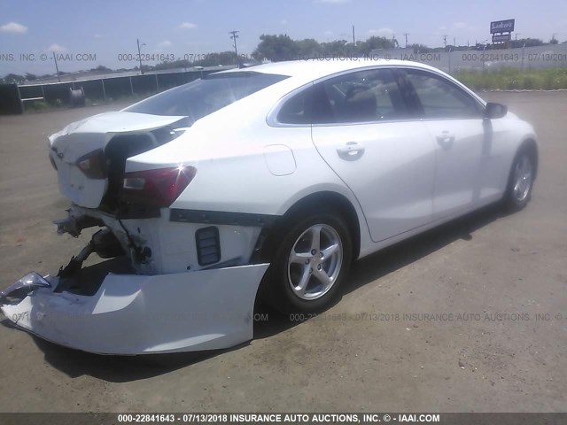 1G1ZB5ST3JF161813 - 2018 CHEVROLET MALIBU LS 白色 照片 4