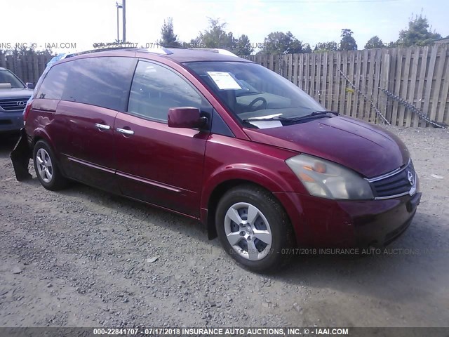 5N1BV28U27N105340 - 2007 NISSAN QUEST S/SE/SL RED photo 1