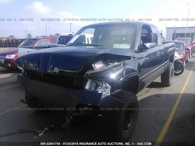 3B7HF13Z21G177552 - 2001 DODGE RAM 1500 BLACK photo 2