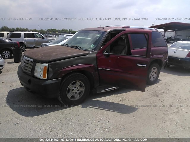 1GYEC63T72R147768 - 2002 CADILLAC ESCALADE LUXURY მუქწითელი ფოტო 2