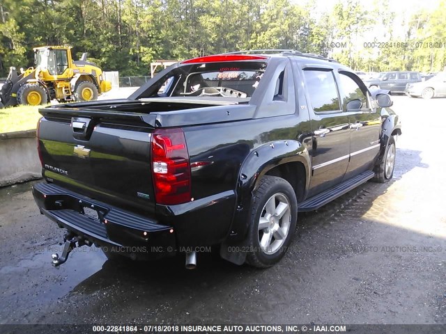 3GNTKGE34BG227586 - 2011 CHEVROLET AVALANCHE LTZ BLACK photo 4