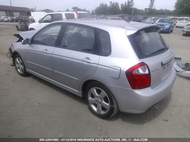 KNAFE241295024761 - 2009 KIA SPECTRA SX SILVER photo 3