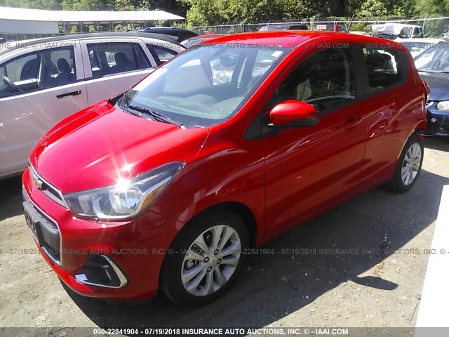 KL8CD6SA1HC734983 - 2017 CHEVROLET SPARK 1LT RED photo 2