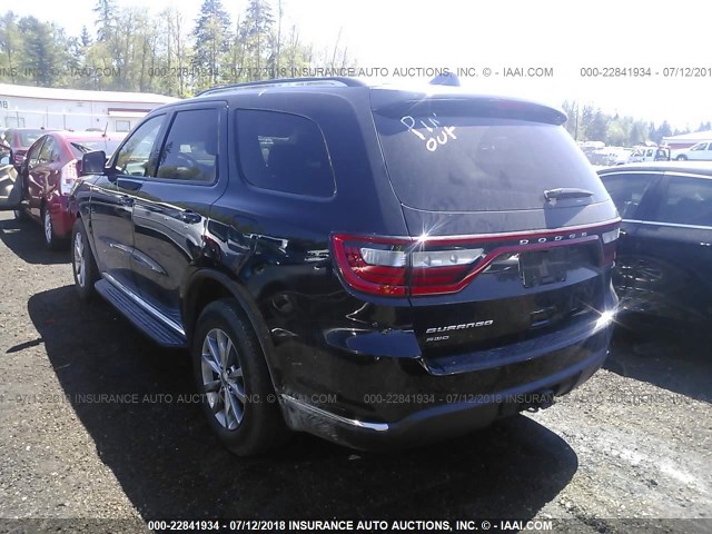 1C4RDJAG5HC746130 - 2017 DODGE DURANGO SXT BLACK photo 3