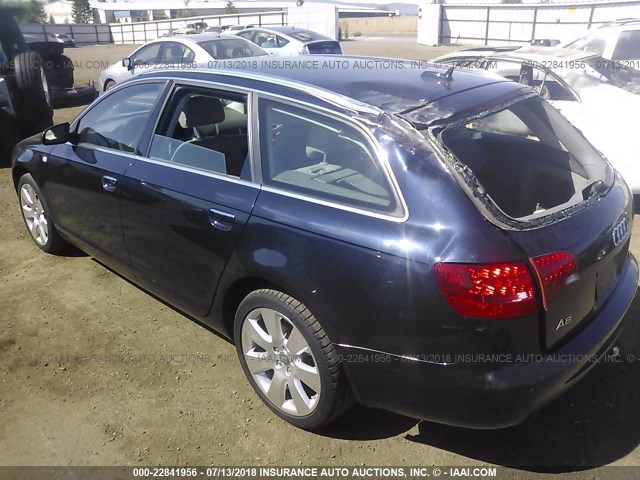 WAUKH74F26N098983 - 2006 AUDI A6 AVANT QUATTRO BLUE photo 3