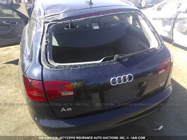 WAUKH74F26N098983 - 2006 AUDI A6 AVANT QUATTRO BLUE photo 6