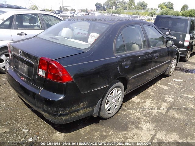 1HGES16385L018048 - 2005 HONDA CIVIC DX VP BLACK photo 4