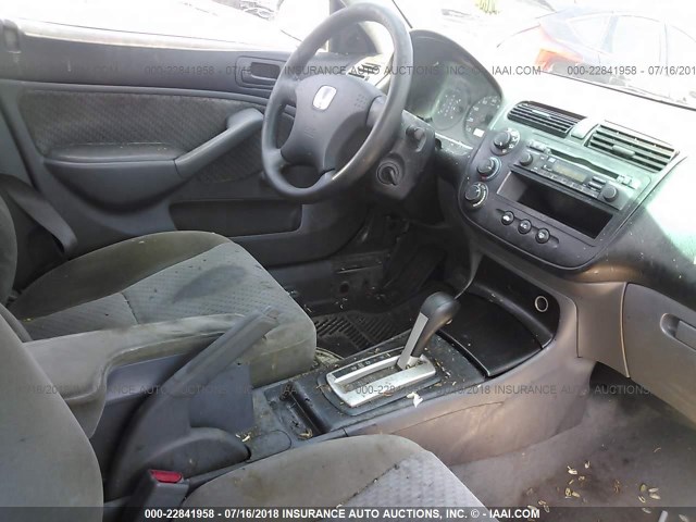 1HGES16385L018048 - 2005 HONDA CIVIC DX VP BLACK photo 5