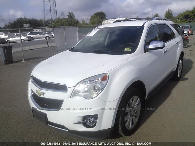 2GNALFEC6B1225670 - 2011 CHEVROLET EQUINOX LTZ WHITE photo 2