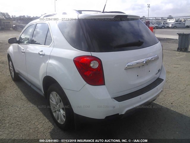 2GNALFEC6B1225670 - 2011 CHEVROLET EQUINOX LTZ WHITE photo 3