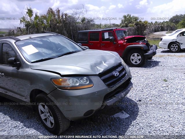 5NMSG13D29H249700 - 2009 HYUNDAI SANTA FE GLS GREEN photo 6