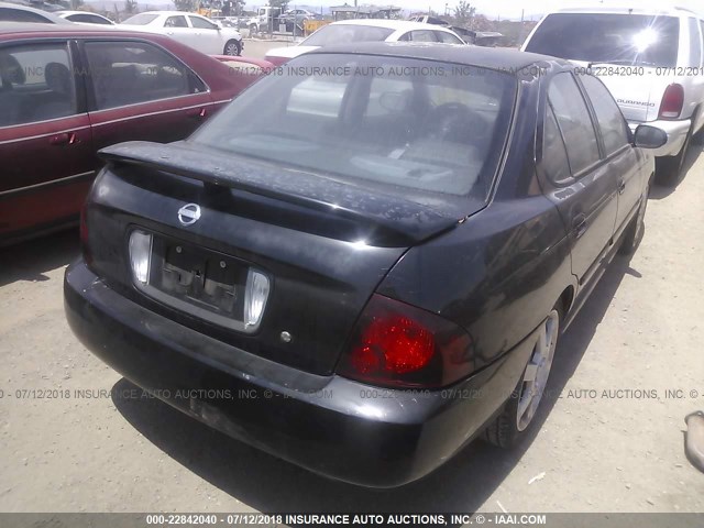 3N1AB51A54L741856 - 2004 NISSAN SENTRA 2.5S BLACK photo 4