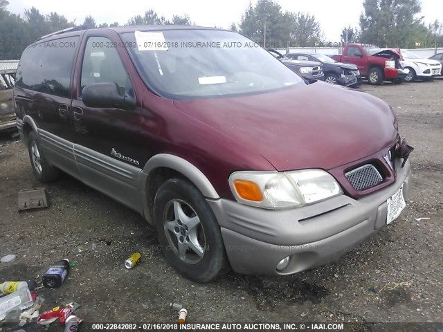 1GMDX03E6YD268233 - 2000 PONTIAC MONTANA MAROON photo 1