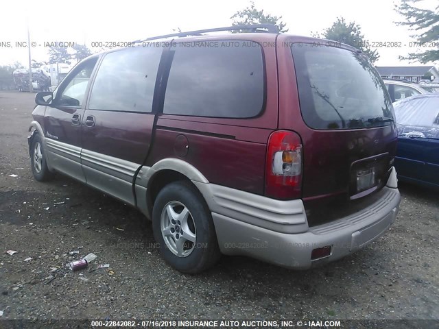 1GMDX03E6YD268233 - 2000 PONTIAC MONTANA MAROON photo 3