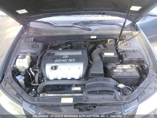 5NPEU46CX6H170963 - 2006 HYUNDAI SONATA GLS/LX BLUE photo 10