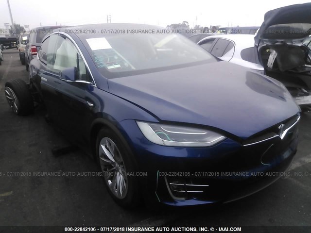 5YJXCBE24HF052031 - 2017 TESLA MODEL X BLUE photo 1