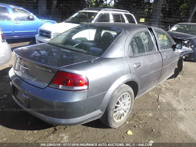 1C3EL56T45N641114 - 2005 CHRYSLER SEBRING TOURING GRAY photo 4