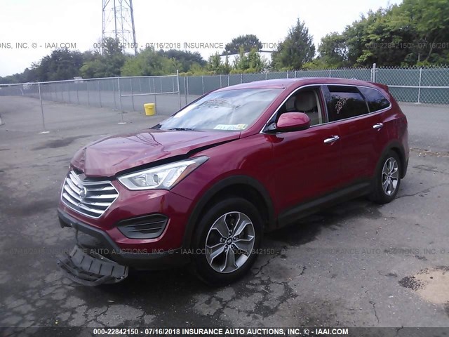 KM8SMDHFXDU003933 - 2013 HYUNDAI SANTA FE GLS/LIMITED RED photo 2