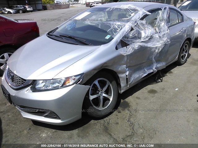 19XFB2F72FE089655 - 2015 HONDA CIVIC SE SILVER photo 6