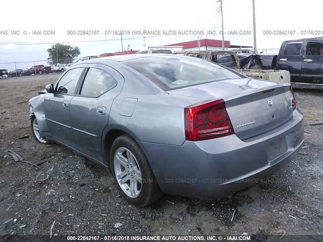 2B3KA53H96H507828 - 2006 DODGE CHARGER R/T GRAY photo 3