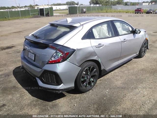 SHHFK7G49JU219966 - 2018 HONDA CIVIC SPORT 银色 照片 4