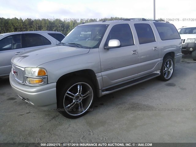 1GKFK66U95J162541 - 2005 GMC YUKON XL DENALI SILVER photo 2