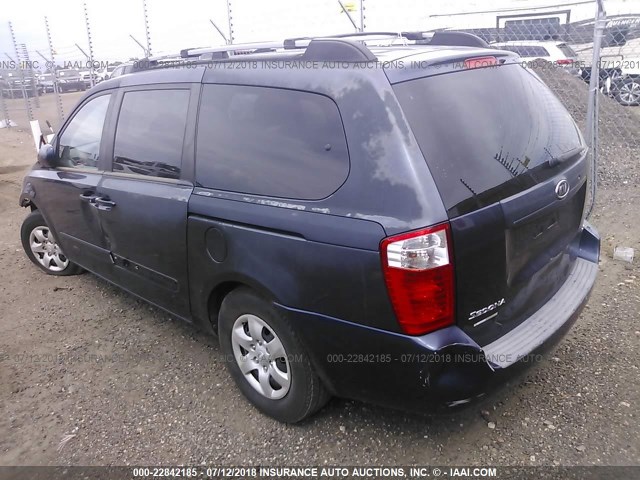 KNDMB233486225821 - 2008 KIA SEDONA EX/LX BLUE photo 3