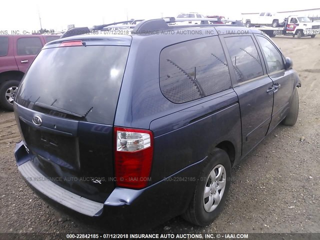 KNDMB233486225821 - 2008 KIA SEDONA EX/LX BLUE photo 4