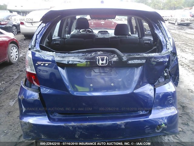 JHMGE88469S018170 - 2009 HONDA FIT SPORT BLUE photo 6