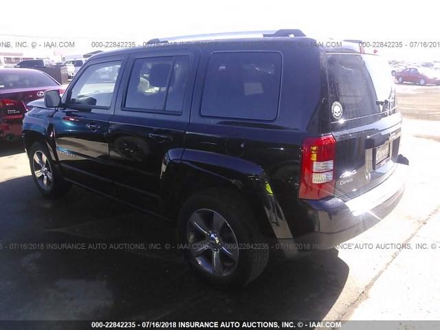 1C4NJRFB9GD809015 - 2016 JEEP PATRIOT LATITUDE BLACK photo 3