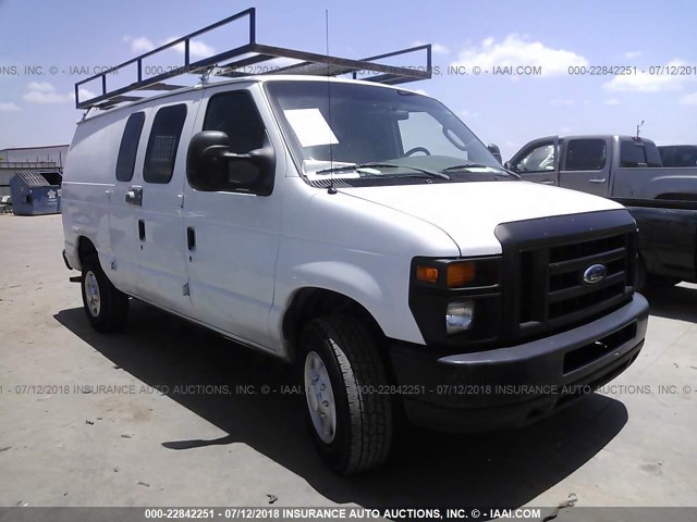 1FTSE34L68DA12562 - 2008 FORD ECONOLINE E350 SUPER DUTY VAN WHITE photo 1