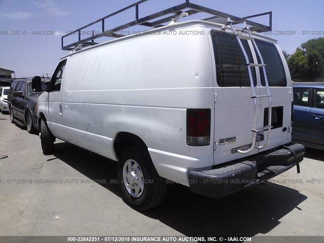 1FTSE34L68DA12562 - 2008 FORD ECONOLINE E350 SUPER DUTY VAN WHITE photo 3