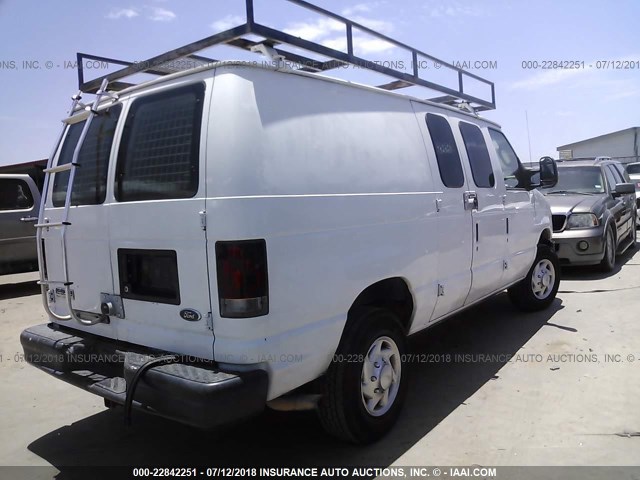 1FTSE34L68DA12562 - 2008 FORD ECONOLINE E350 SUPER DUTY VAN WHITE photo 4