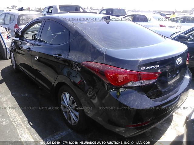 5NPDH4AE1GH673324 - 2016 HYUNDAI ELANTRA SE/SPORT/LIMITED BLACK photo 3