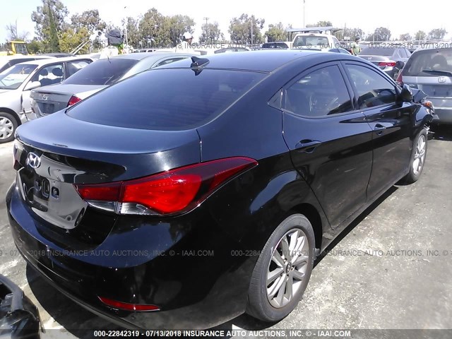 5NPDH4AE1GH673324 - 2016 HYUNDAI ELANTRA SE/SPORT/LIMITED BLACK photo 4