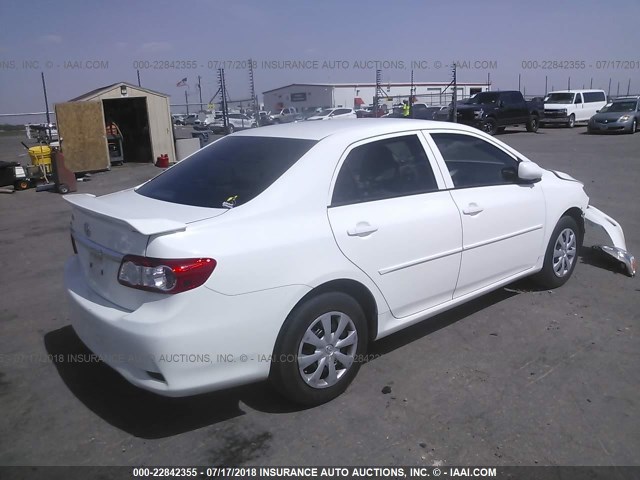 5YFBU4EE0CP004519 - 2012 TOYOTA COROLLA S/LE WHITE photo 4