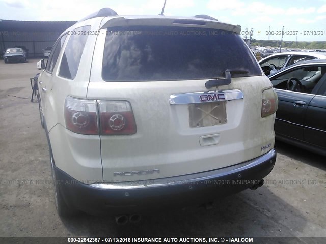 1GKLVNED0AJ136569 - 2010 GMC ACADIA SLT-2 WHITE photo 6