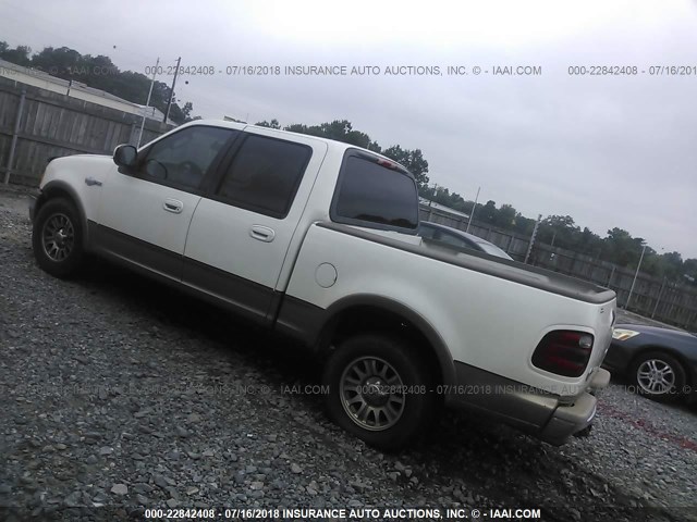 1FTRW07L83KA53348 - 2003 FORD F150 SUPERCREW WHITE photo 3