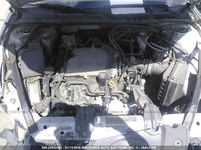 2G1WB5EK6A1243340 - 2010 CHEVROLET IMPALA LT SILVER photo 10