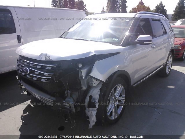 1FM5K7FH4HGA46693 - 2017 FORD EXPLORER LIMITED 银色 照片 2